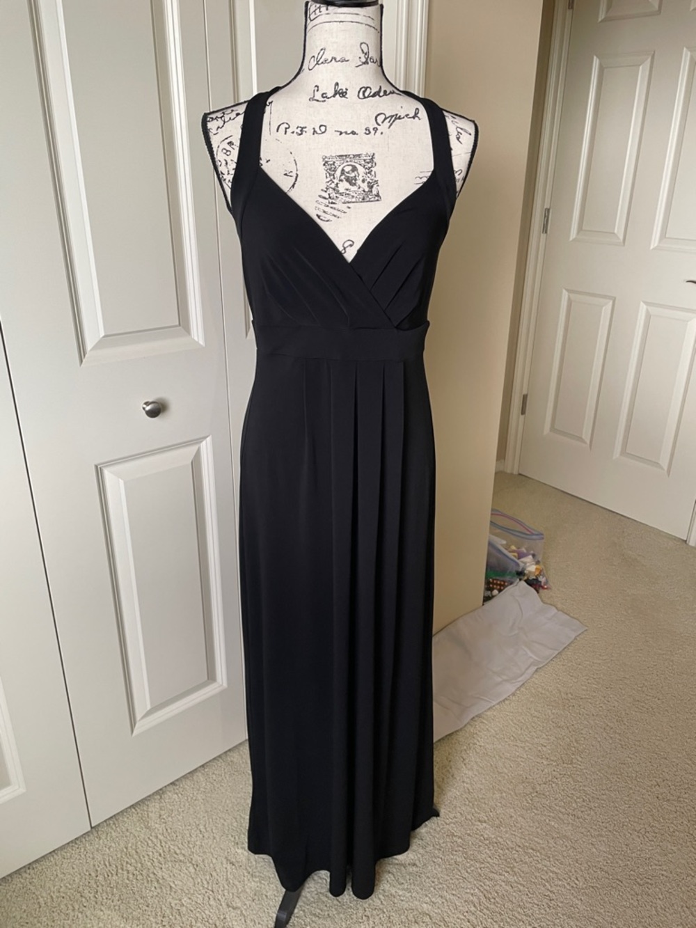 New York & Company Black Halter Top Maxi Dress, sz S
